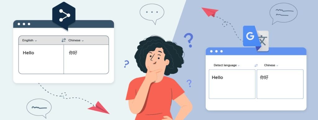 smartphone avec application de traduction ouverte