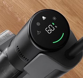 Écran digital aspirateur laveur moderne