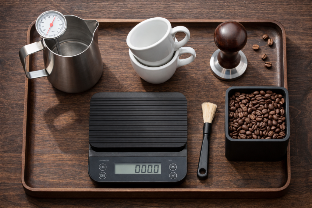 Ensemble accessoires barista tasses thermomètre pichet lait pour machine grain