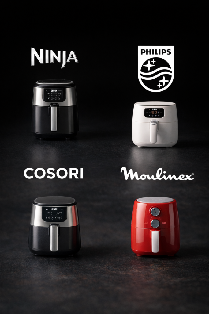 Logos marques airfryer leaders